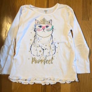 Long sleeved “Purrfect” kitty shirt